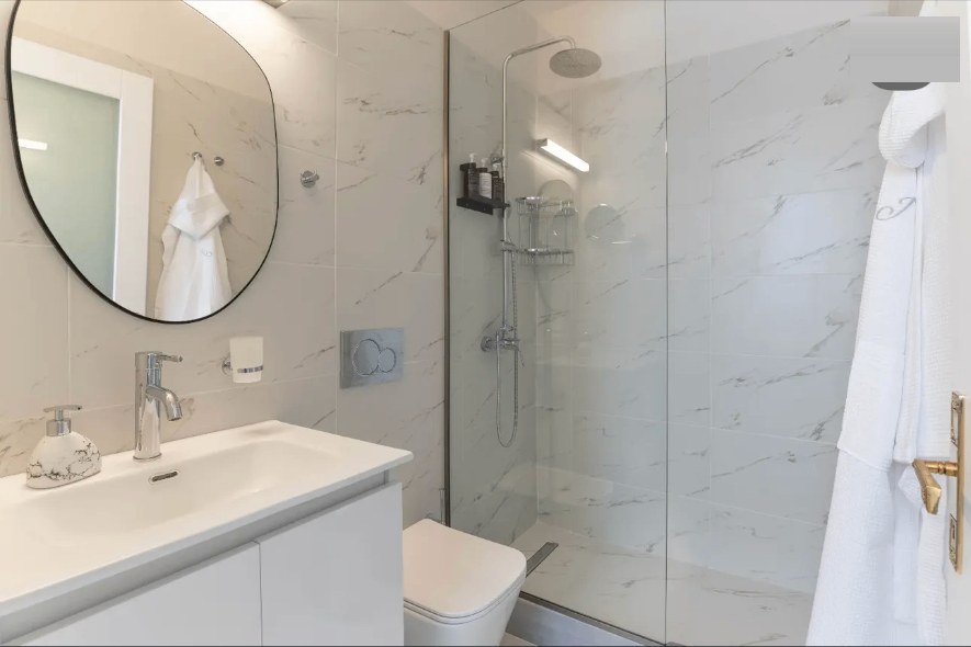 Marble detail inside a suite